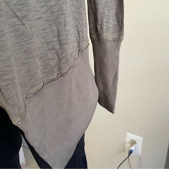 REVOLVE LAmade olive green/ gray open front waterfall hooded cardigan sz XS NWT! - Picture 7 of 9